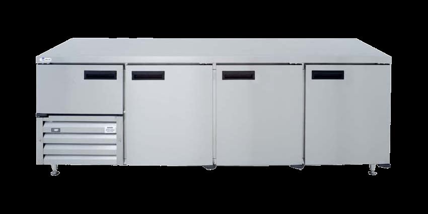 qub8sc-&ndash-3½-door-ststeel-underbar-fridge-2380mm